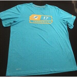 Dryfit TShirt Mens Nike Sz XL TG Dolphins Miami #17 Tannehill Sport NFL‎ Players